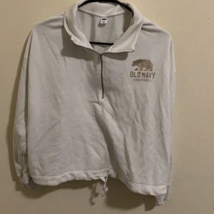 Lightweight sweatshirt with tie at waist